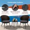 Costway 3PCS Patio Rattan Bistro Furniture Set Cushioned Chair Table Garden